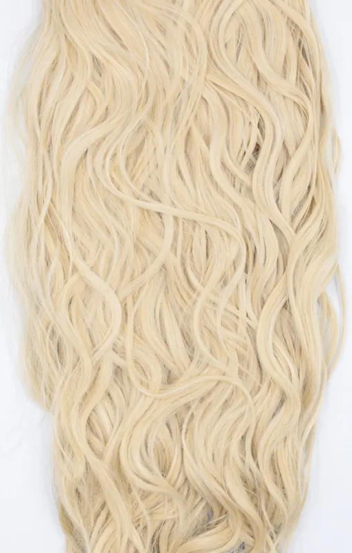 Light Blonde Thick 20" Synthetic Clip In Wavy Hair Extensions Set - Loren made by Femme Luxe