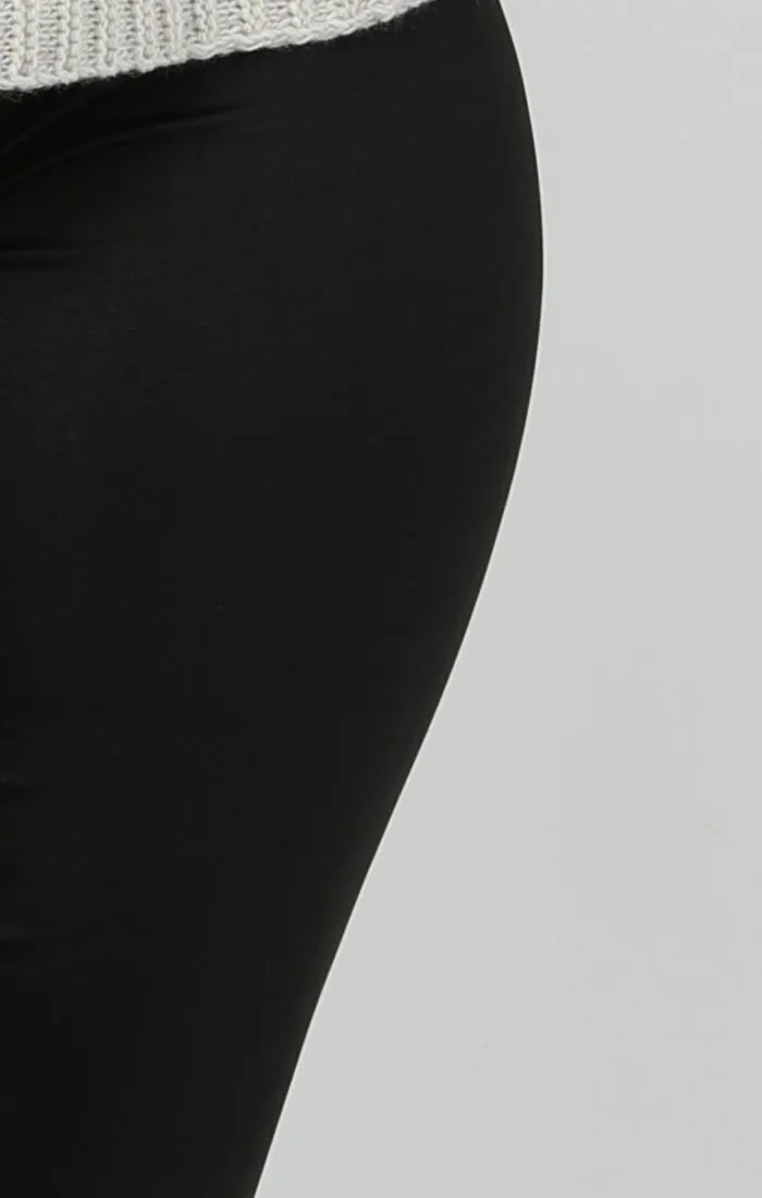 Black High Waisted Faux Leather Look Leggings - Catriona sold by Femme Luxe product image thumbnail 5