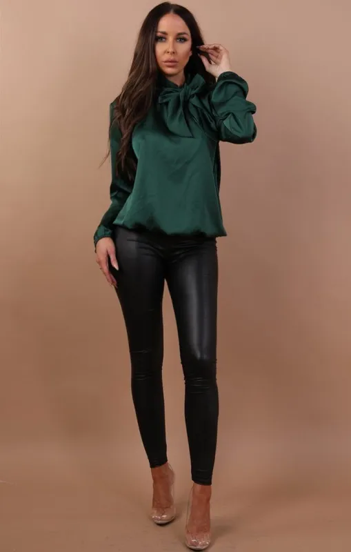 Black Pu High Waisted Legging - Nicki sold by Femme Luxe
