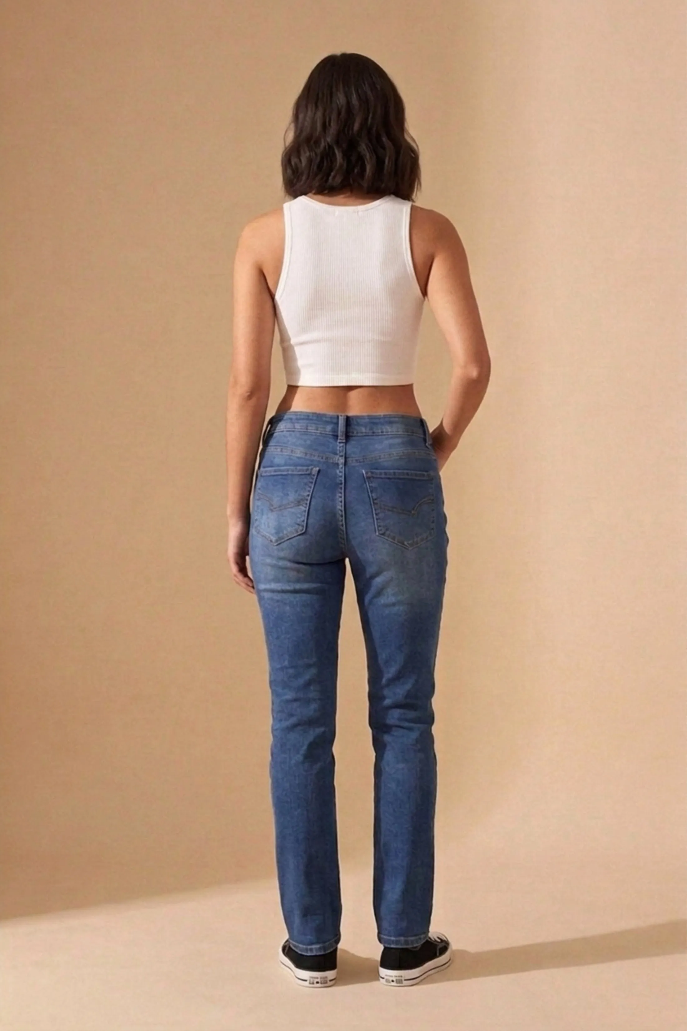Light Blue Wash Skinny Fit Jeans- Marcia sold by Femme Luxe product image thumbnail 2