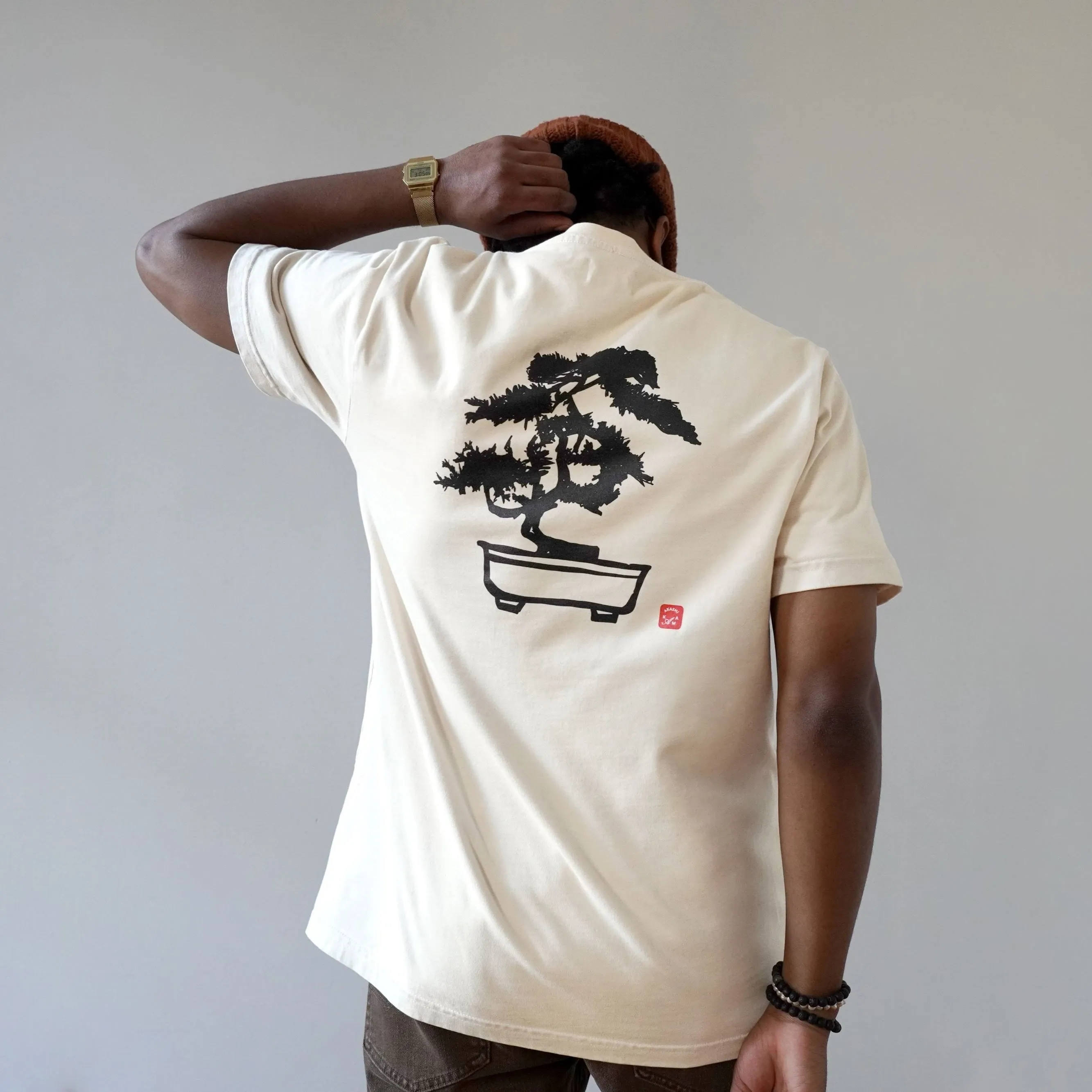 Hanko Crest Tee - Cream sold by AKASHI-KAMA product image thumbnail 2