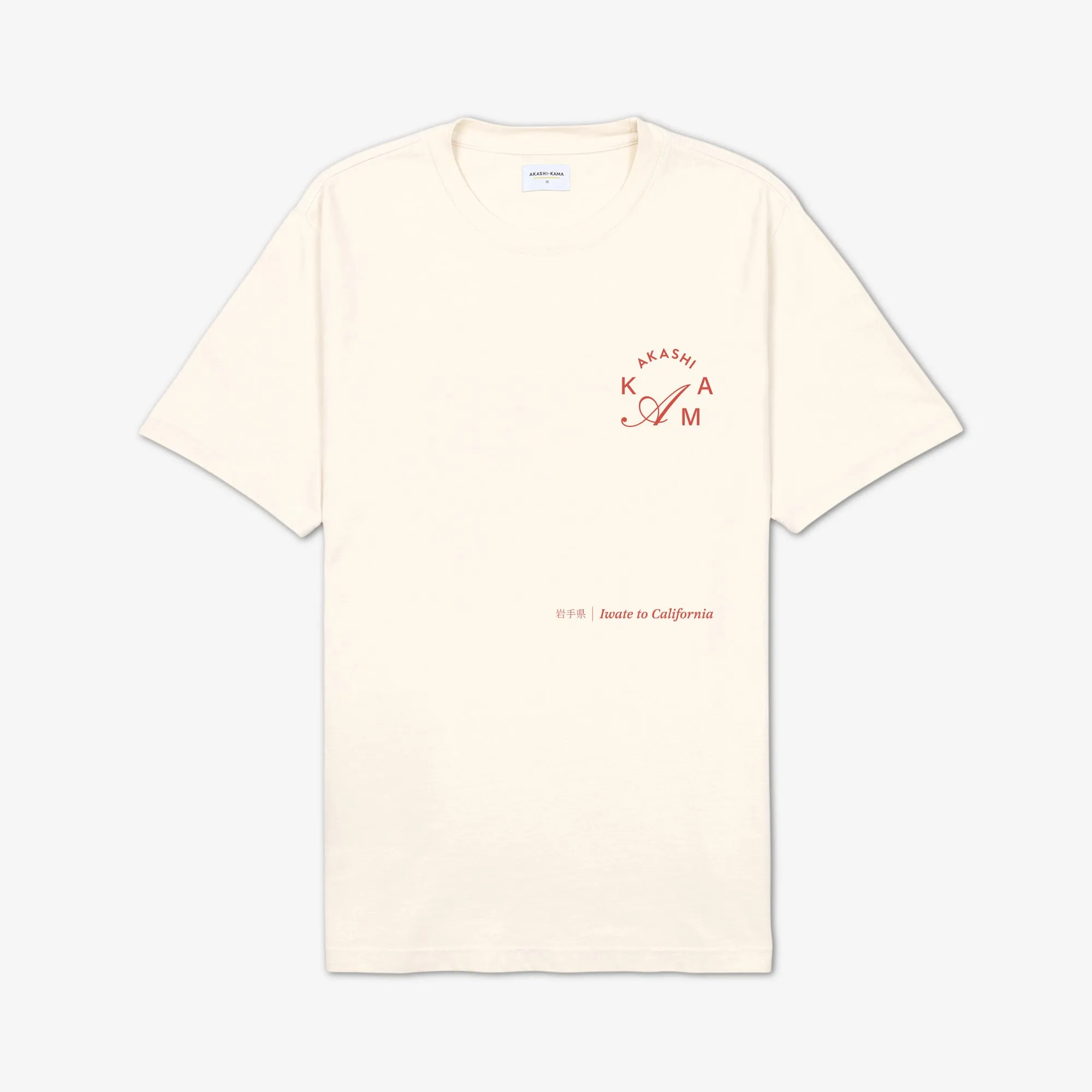 Hanko Crest Tee - Cream sold by AKASHI-KAMA
