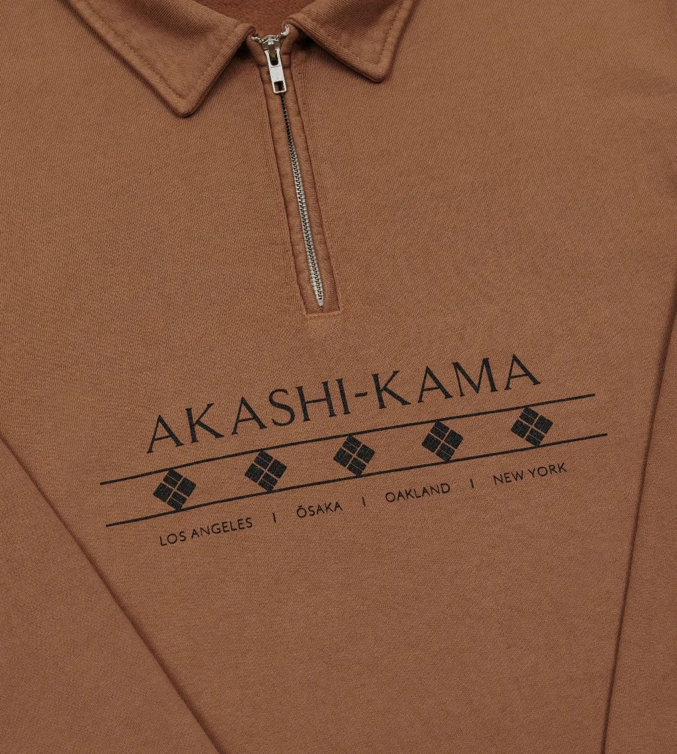 Cropped Quarter Zip - Terracotta sold by AKASHI-KAMA product image thumbnail 4