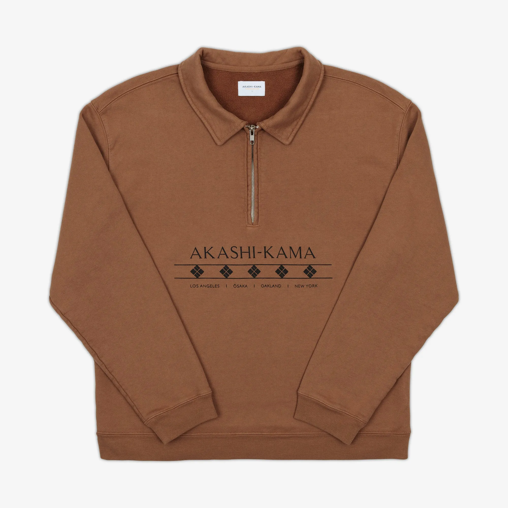 Cropped Quarter Zip - Terracotta sold by AKASHI-KAMA