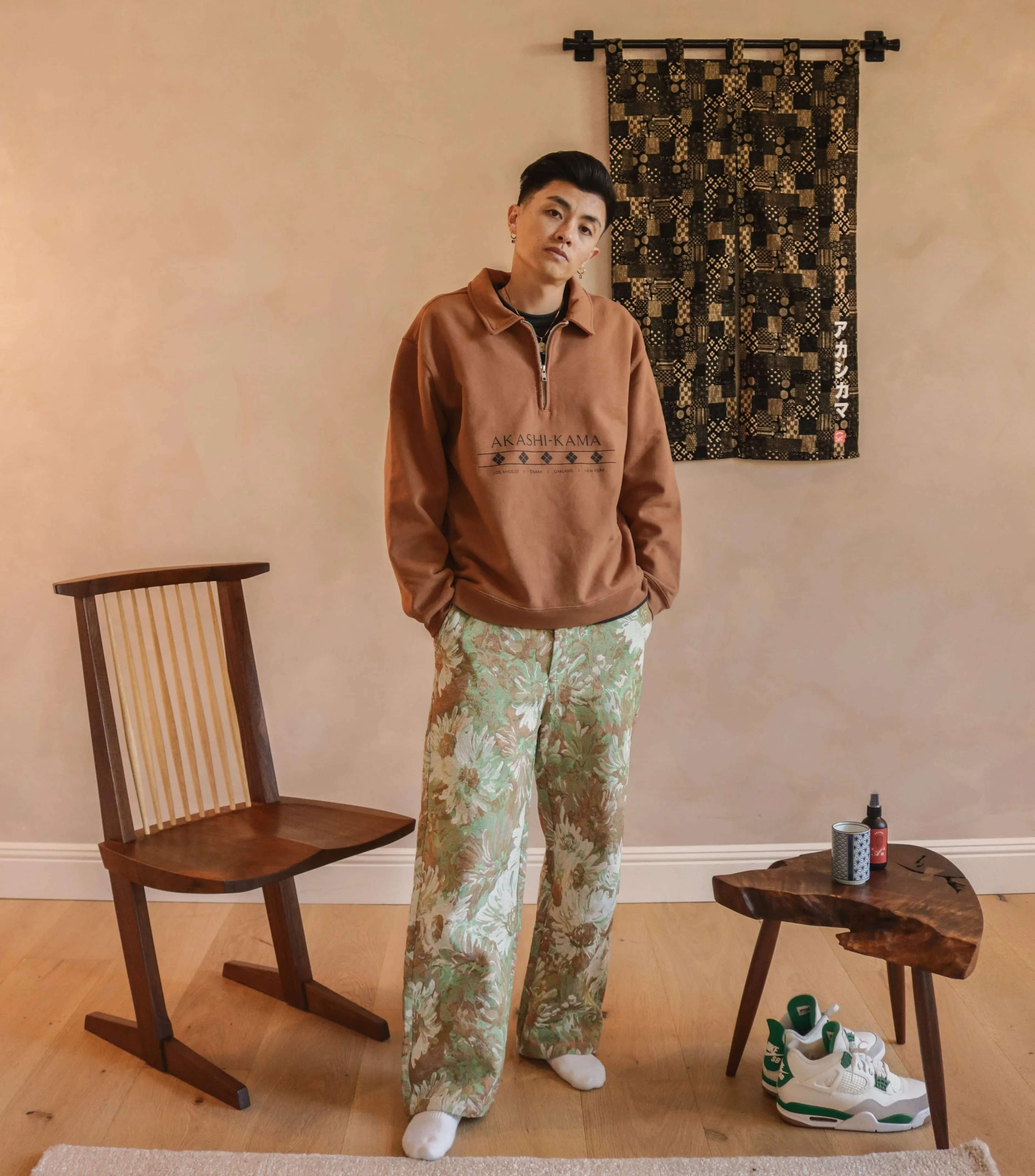 Cropped Quarter Zip - Terracotta sold by AKASHI-KAMA product image thumbnail 2