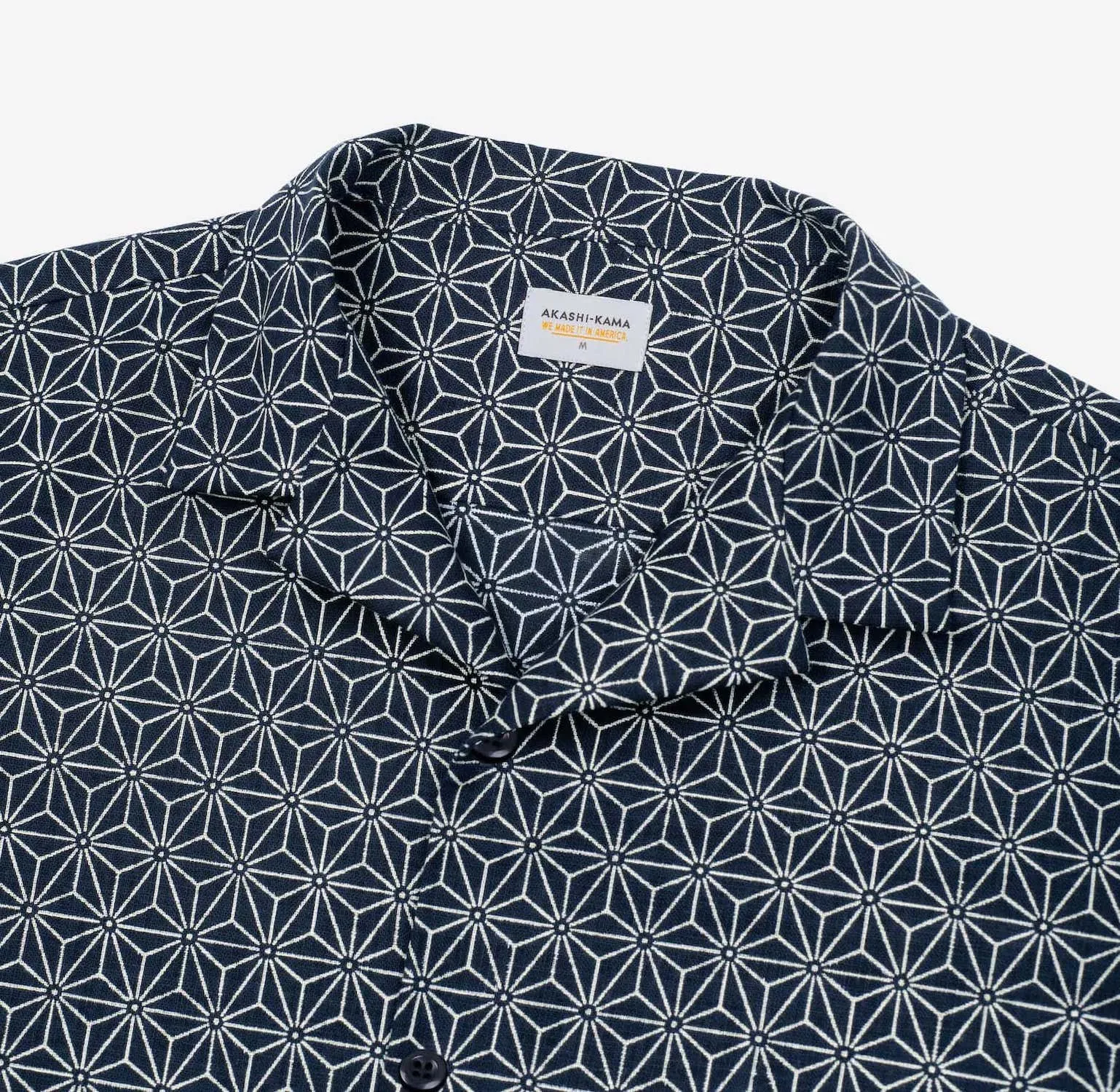 Camp Collar Shirt - Asanoha Indigo sold by AKASHI-KAMA product image thumbnail 2