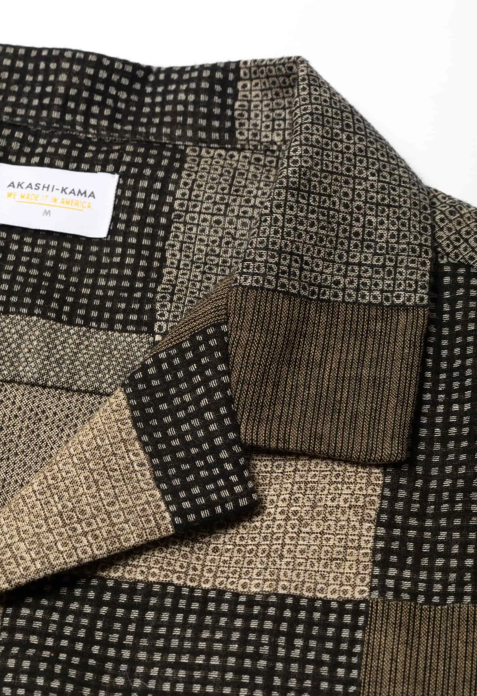 Camp Collar Shirt - Earth Patchwork sold by AKASHI-KAMA product image thumbnail 4