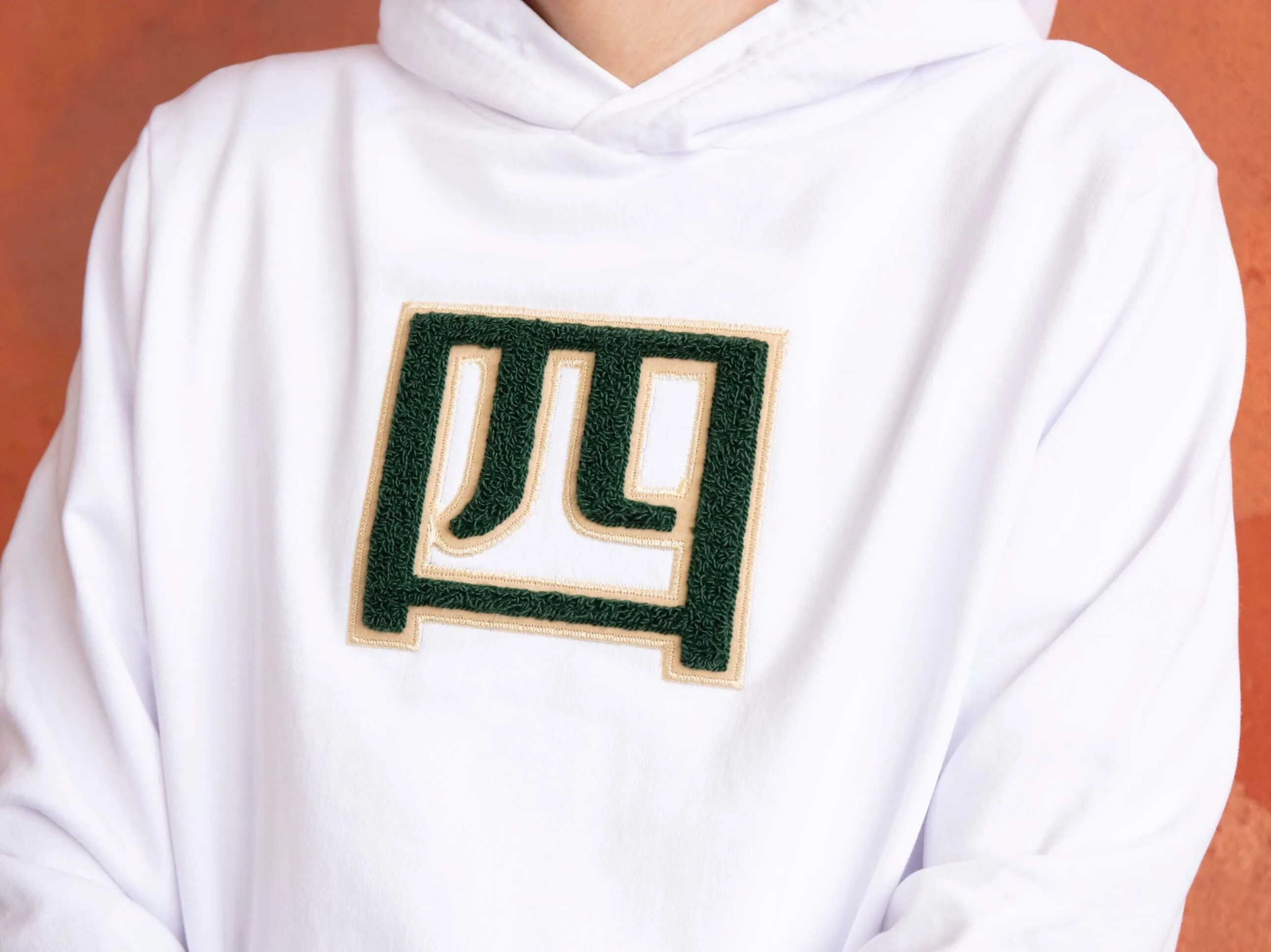 Yonsei Chenille Hoodie - White sold by AKASHI-KAMA product image thumbnail 2