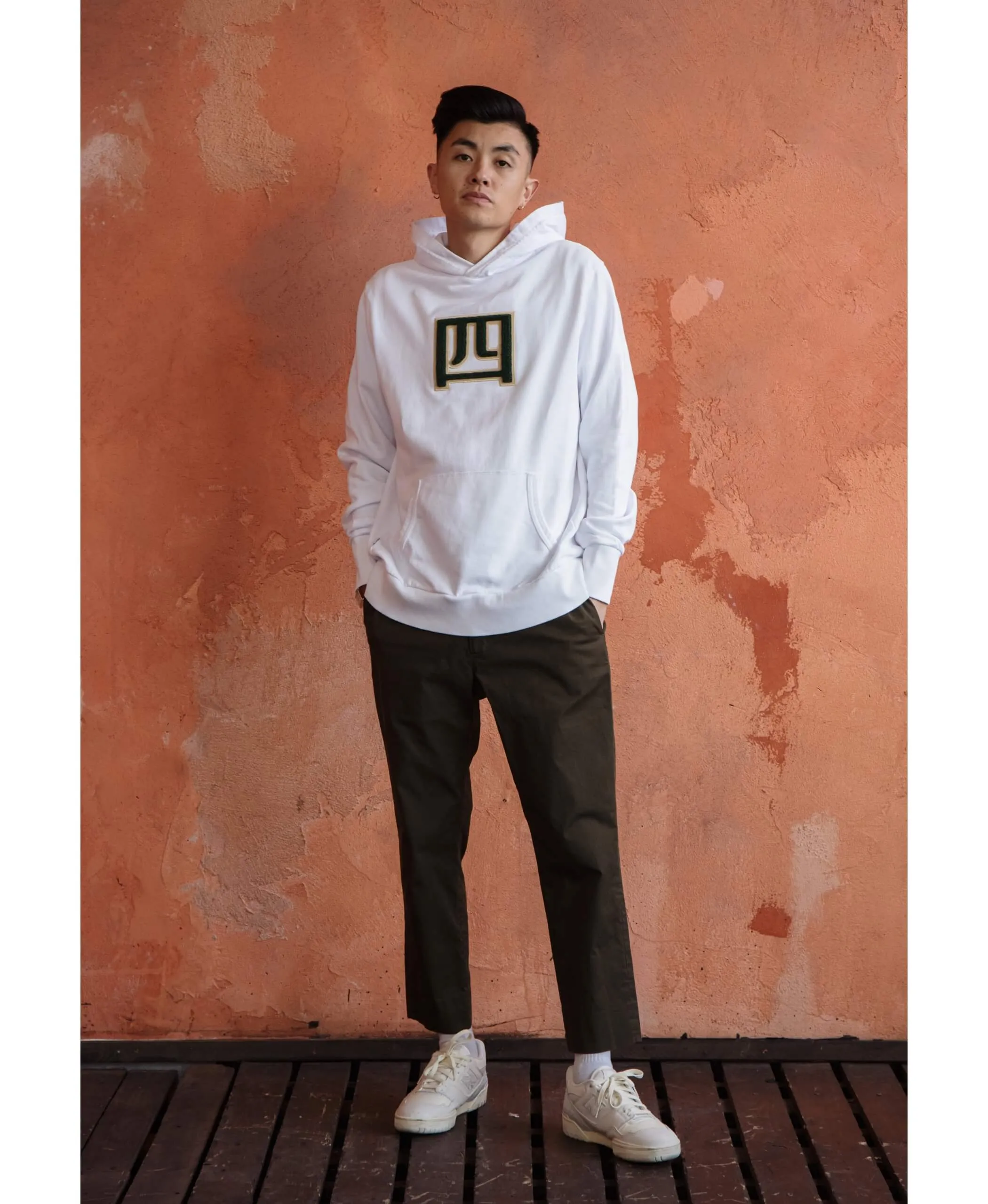 Yonsei Chenille Hoodie - White sold by AKASHI-KAMA product image thumbnail 3