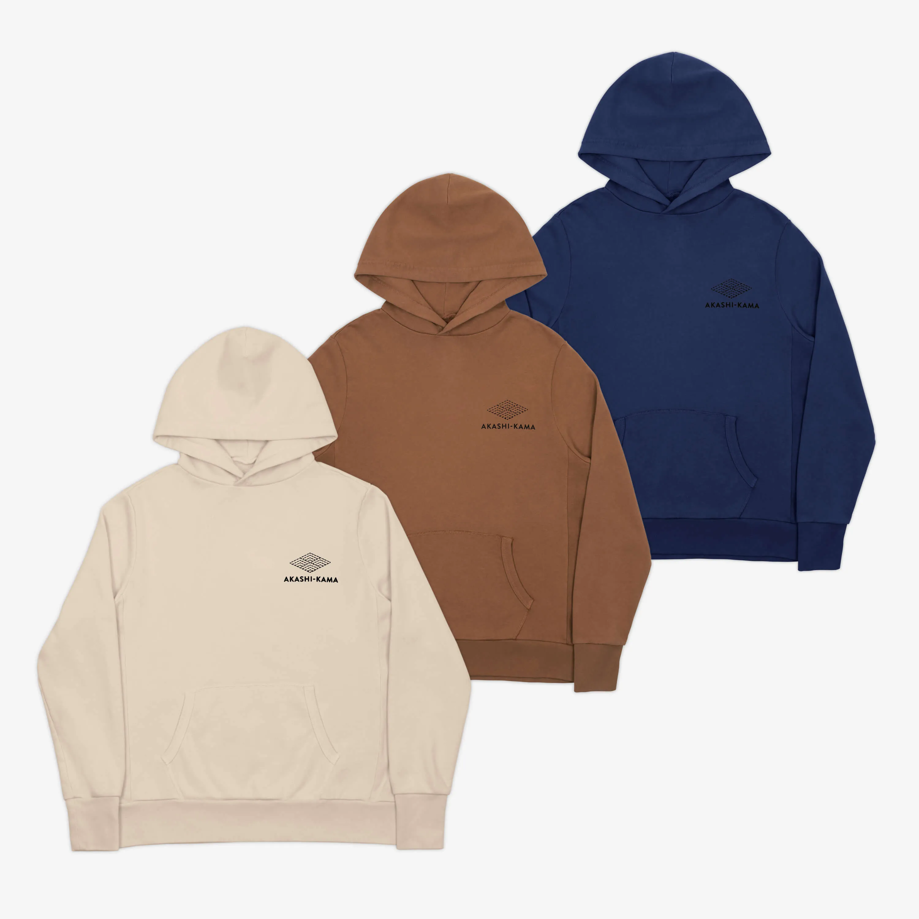 Sashiko Diamond Hoodie - Enoki sold by AKASHI-KAMA product image thumbnail 3