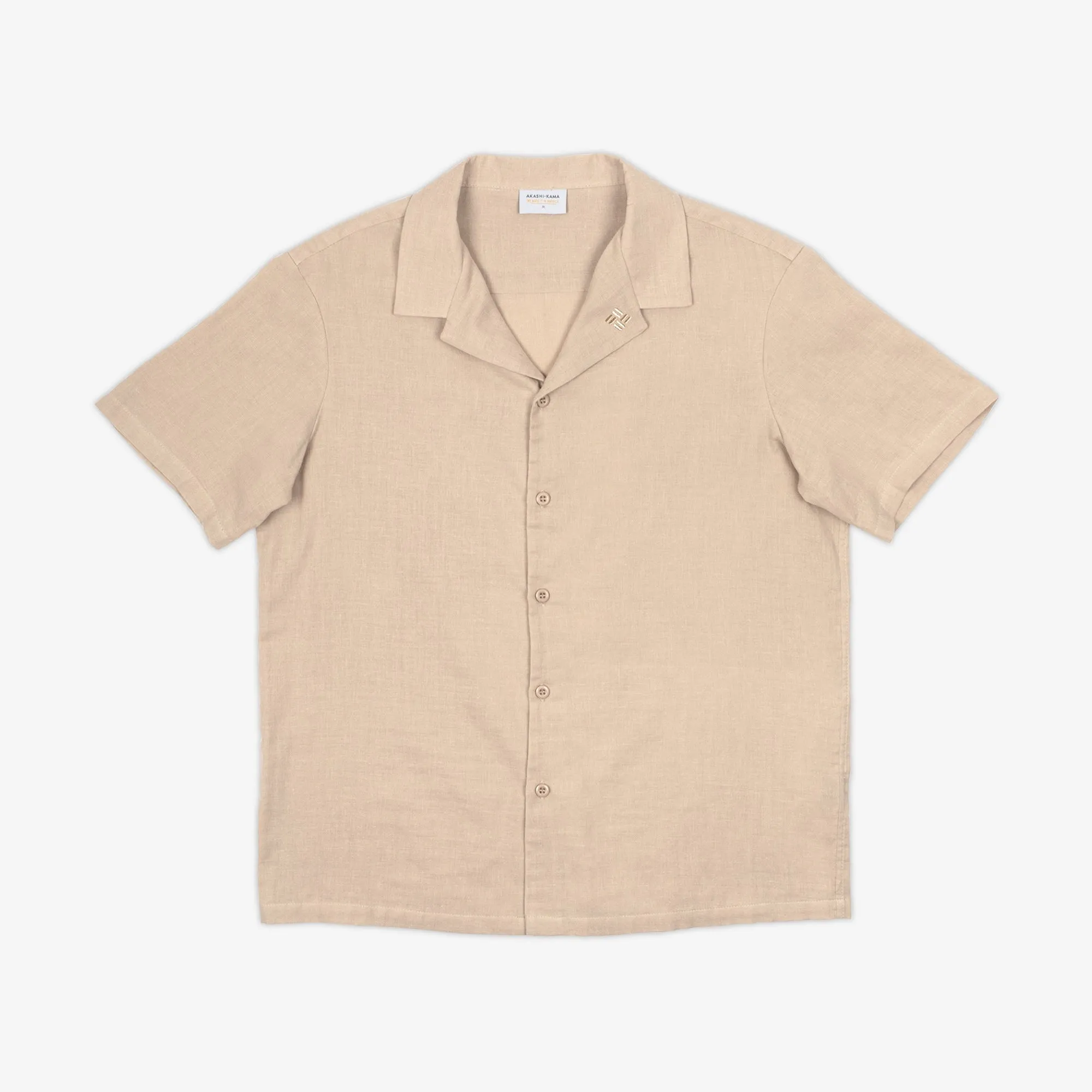 Camp Collar Shirt - Oat sold by AKASHI-KAMA
