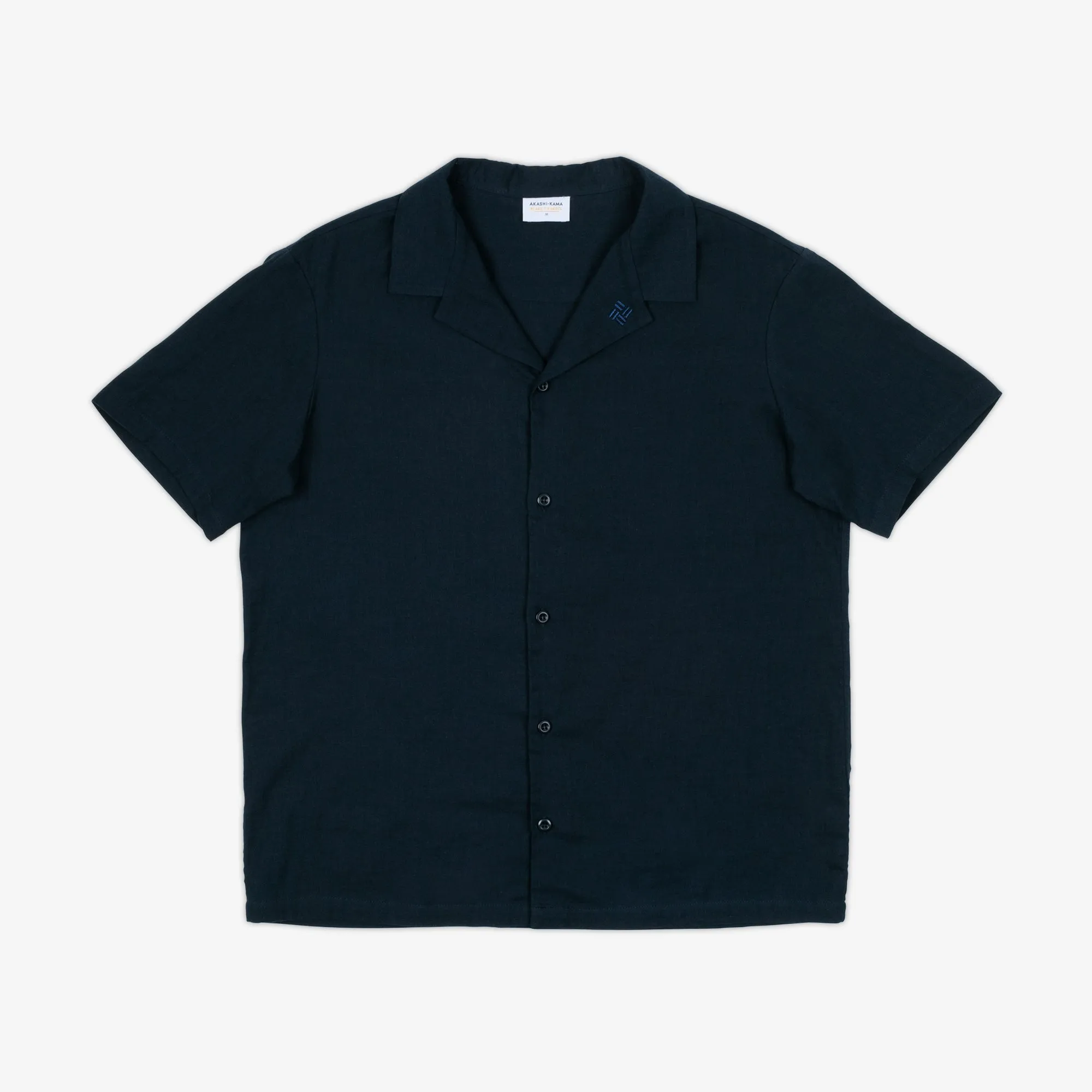 Camp Collar Shirt - Deep Indigo sold by AKASHI-KAMA