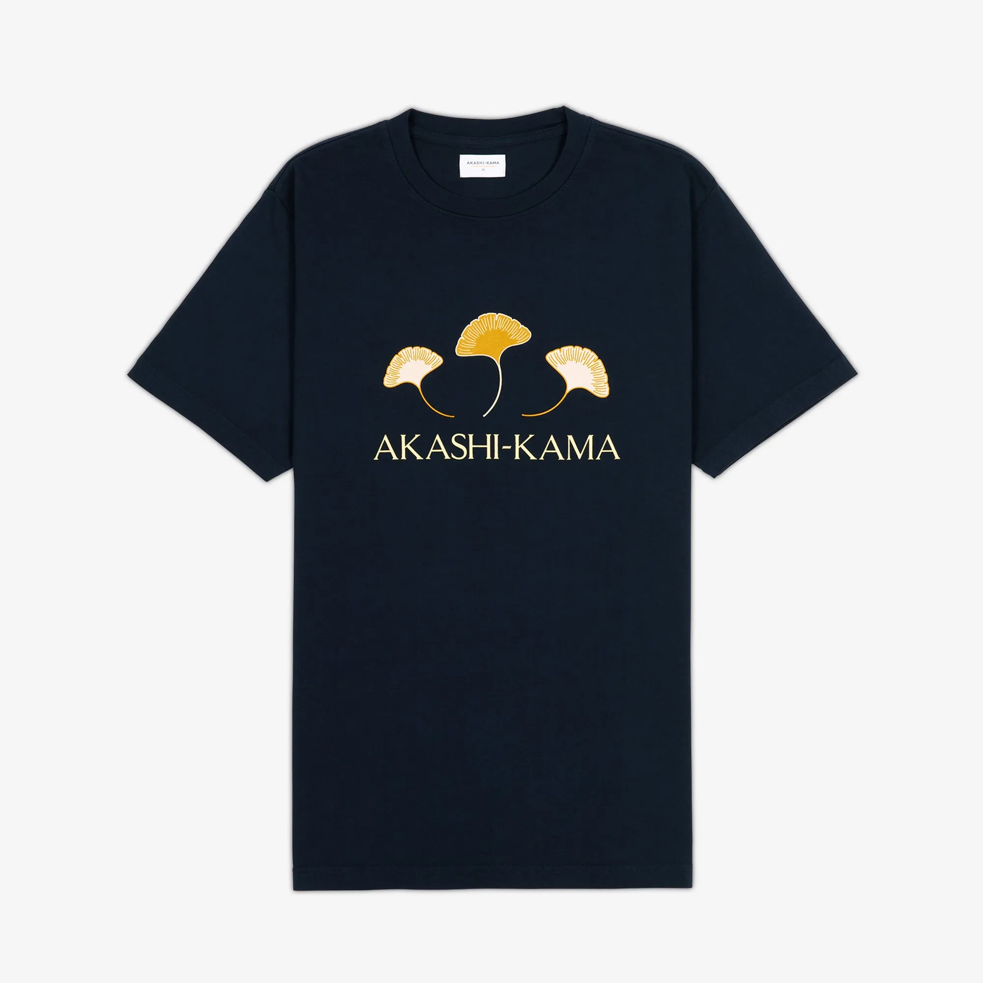Ginkgo Leaf Tee - Deep Indigo sold by AKASHI-KAMA