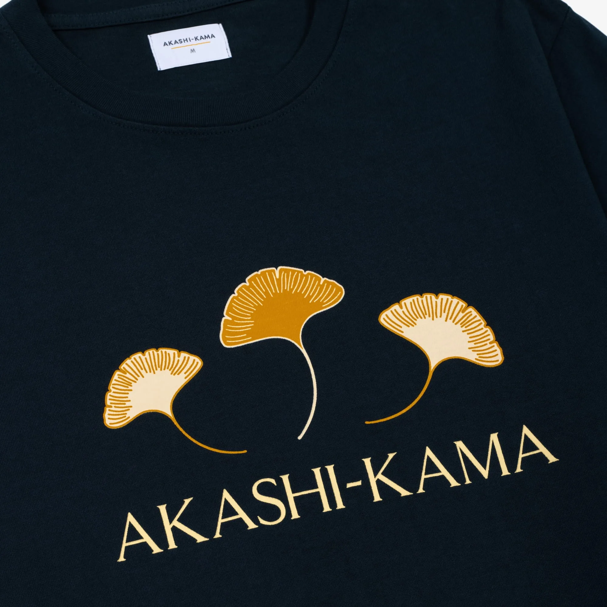 Ginkgo Leaf Tee - Deep Indigo sold by AKASHI-KAMA product image thumbnail 2