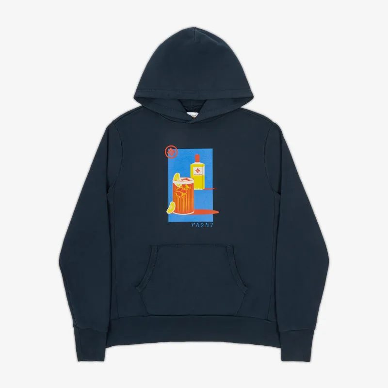 Highball ハイボール Hoodie - Deep Indigo sold by AKASHI-KAMA