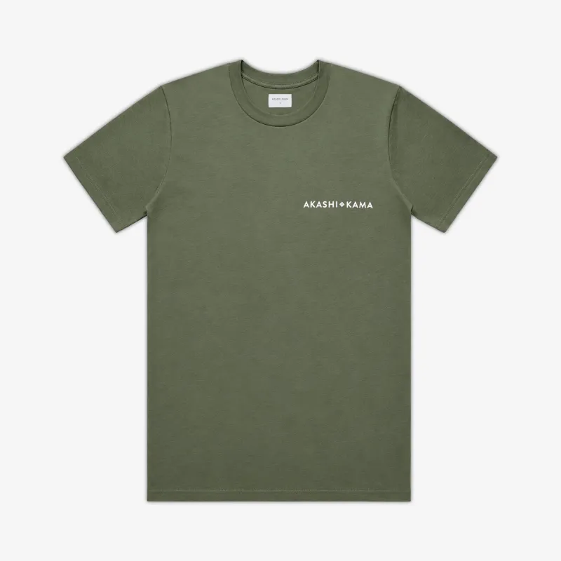 Stamped Logo Tee - Sage made by AKASHI-KAMA