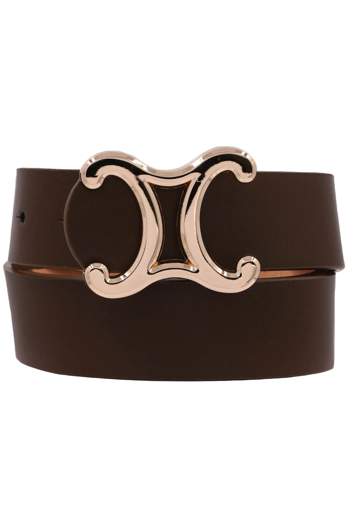 Dion Curved Belt, Brown sold by Madison Boutique