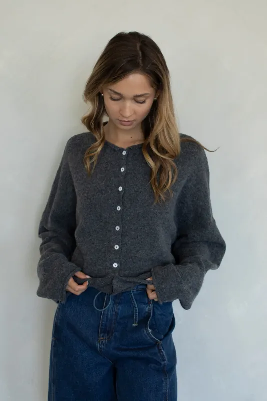 Central Park Cardigan, Charcoal made by Things Between