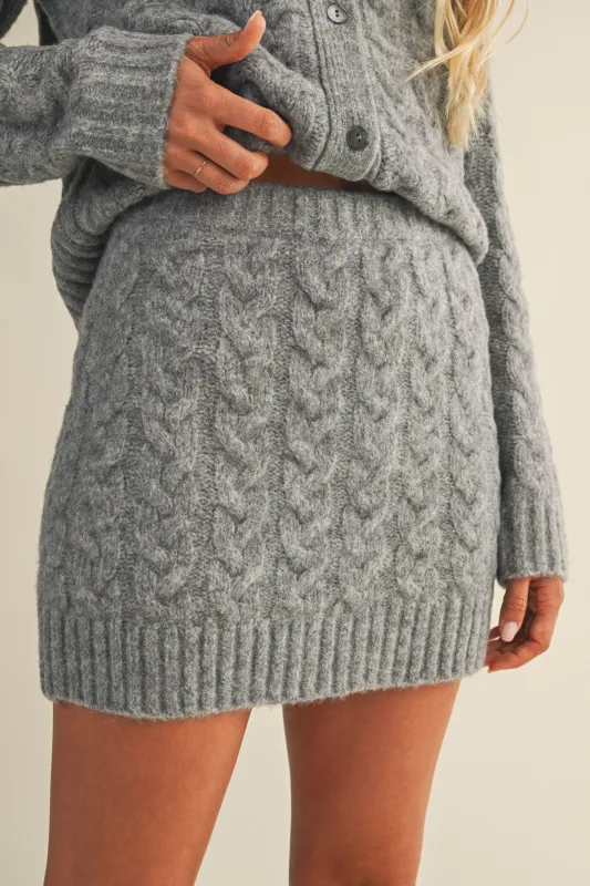 Aviva Cable Knit Skirt sold by Madison Boutique