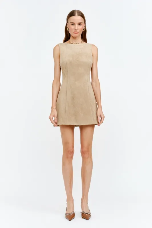 Louisa Faux Suede Dress sold by Madison Boutique