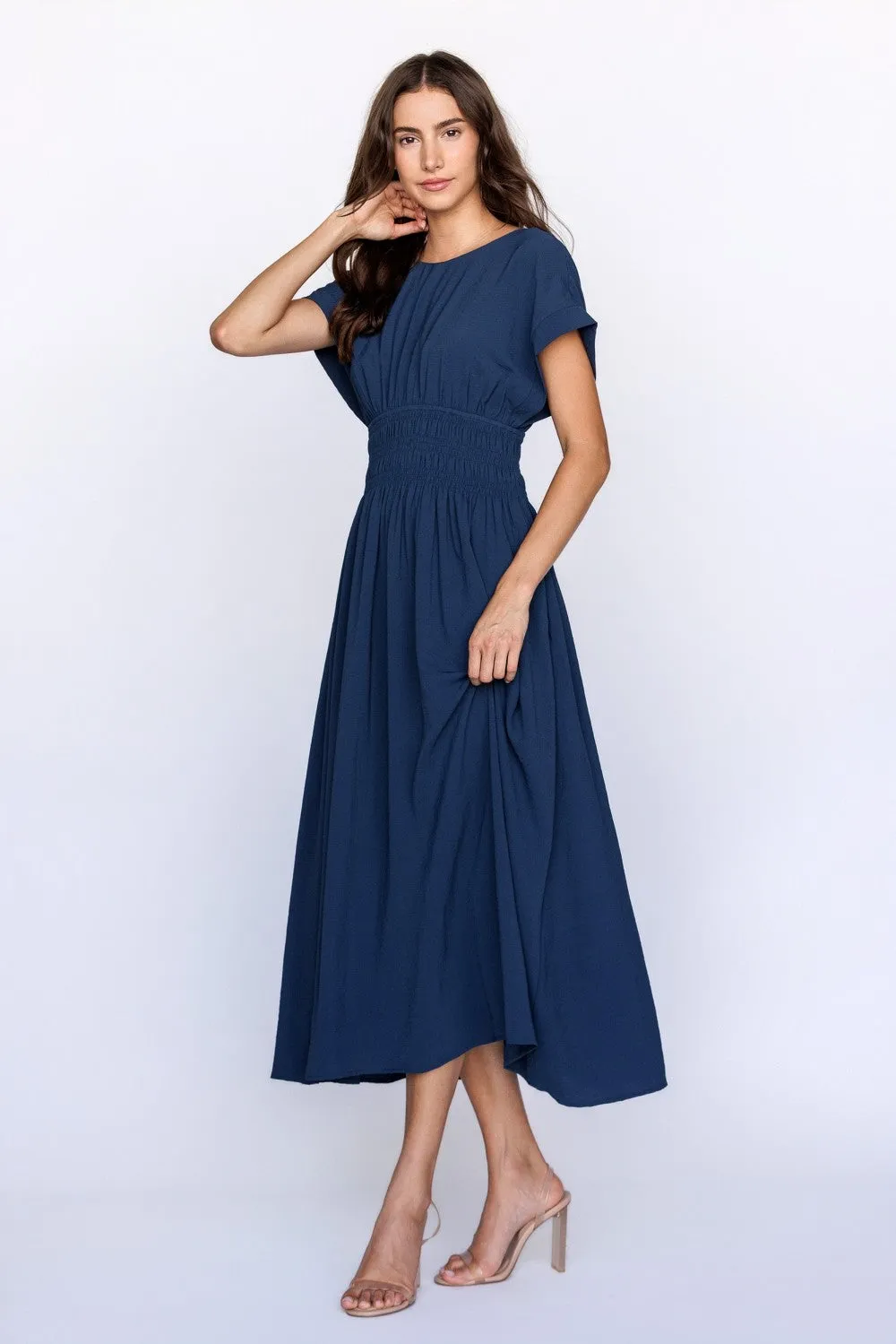 Demi Smocked Waist Midi Dress sold by Madison Boutique product image thumbnail 4