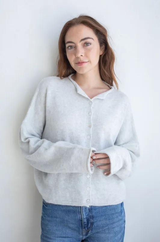 Central Park Cardigan, Light Grey sold by Madison Boutique