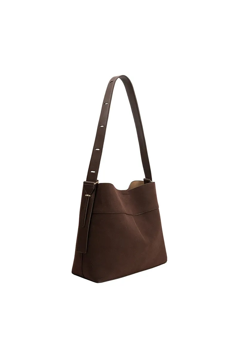 Stormie Vegan Suede Tote, Espresso sold by Madison Boutique product image thumbnail 2