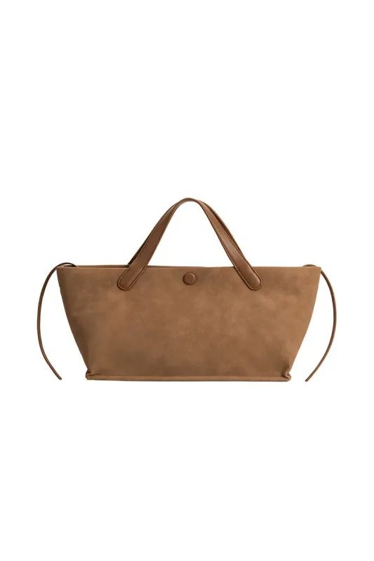 Jill Vegan Suede Tote Bag, Tan sold by Madison Boutique