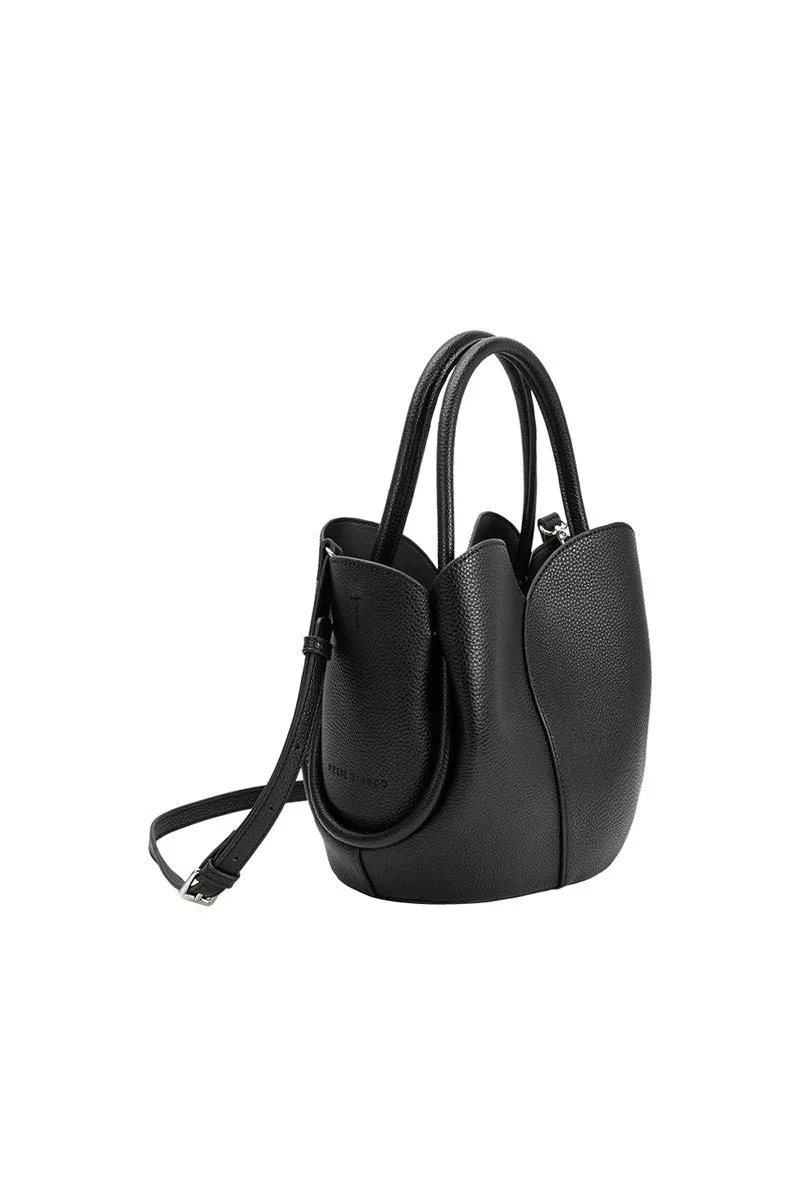 Tulip Top Handle Bag, Black sold by Madison Boutique product image thumbnail 3