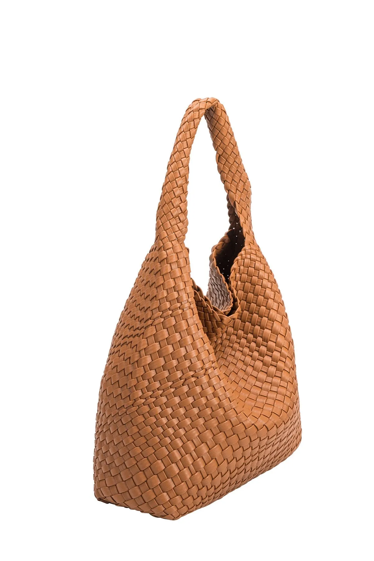 Johanna Woven Shoulder Bag, Saddle sold by Madison Boutique product image thumbnail 3