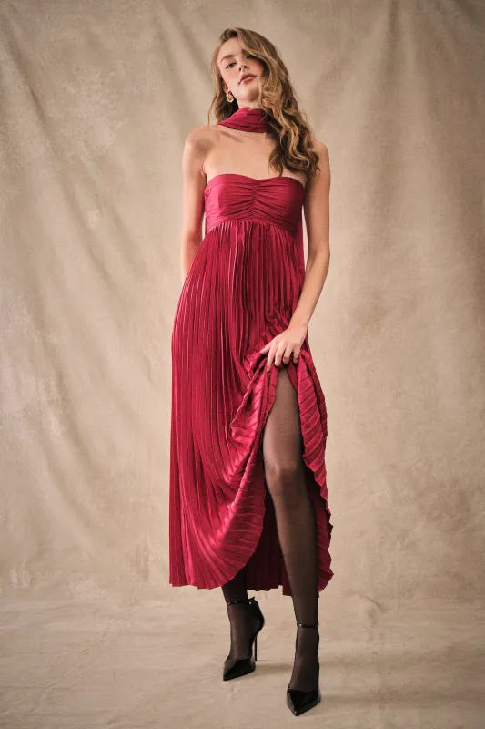 Aster Pleated Maxi Dress sold by Madison Boutique