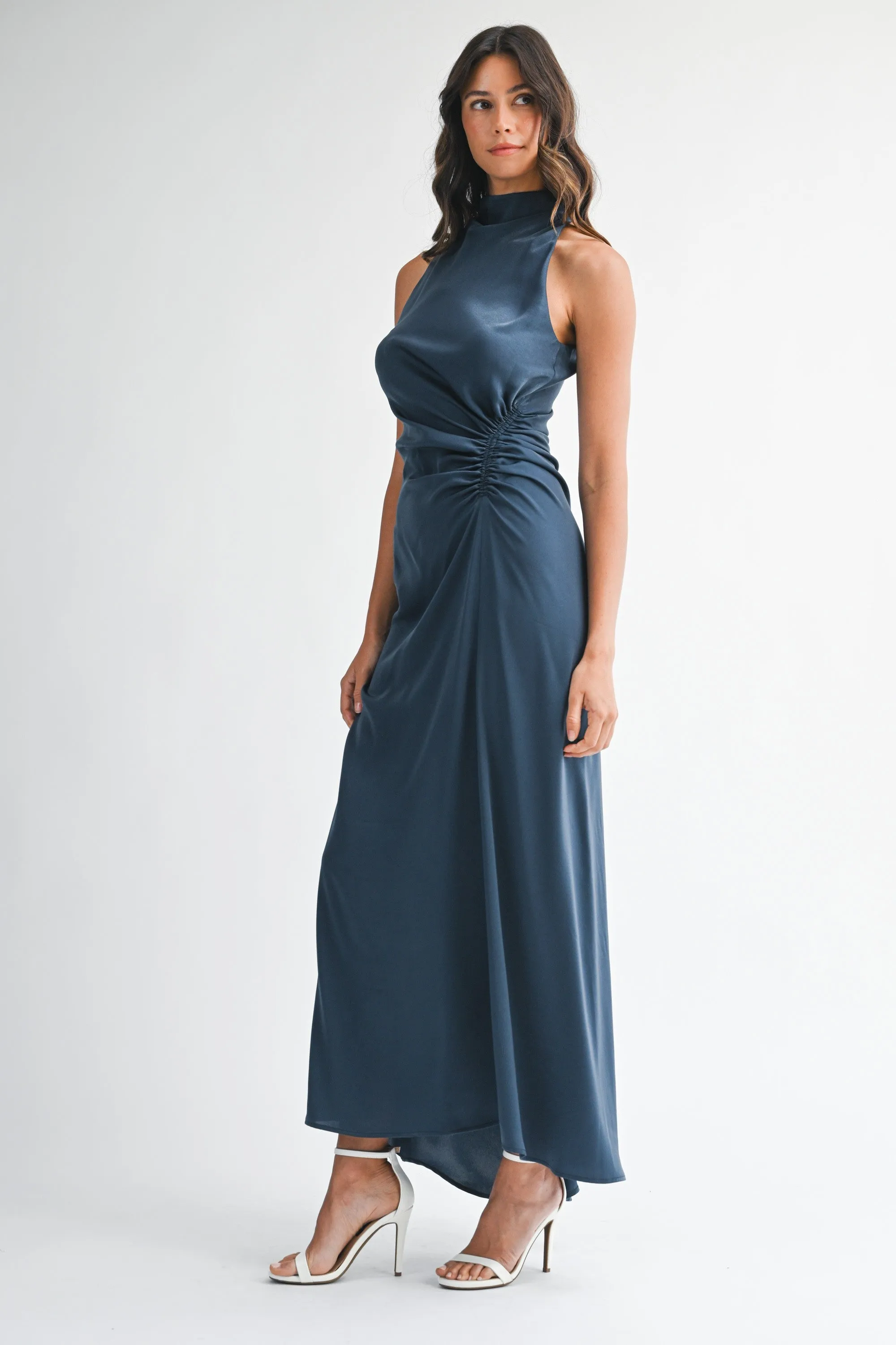 Maya Mock Neck Shirred Maxi sold by Madison Boutique product image thumbnail 5