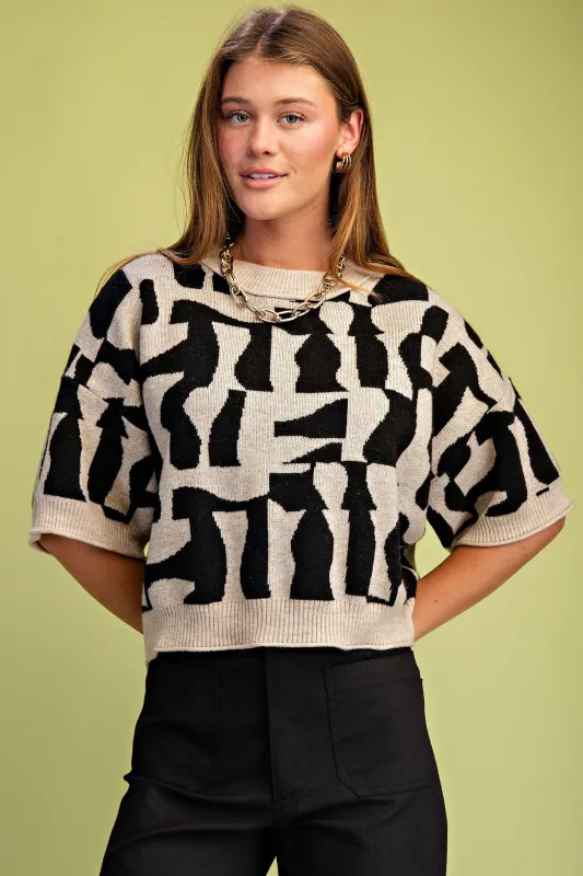Murray Geometric Print Sweater sold by Madison Boutique