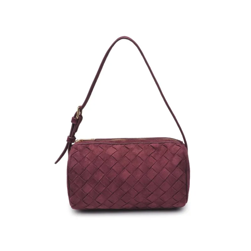 Hope Woven Shoulder Bag, Wine sold by Madison Boutique