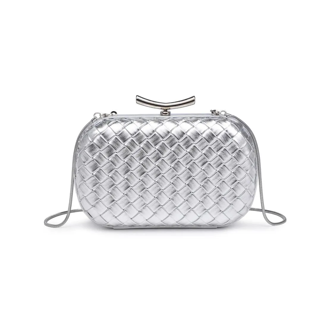 Allison Woven Clutch, Silver sold by Madison Boutique product image thumbnail 5