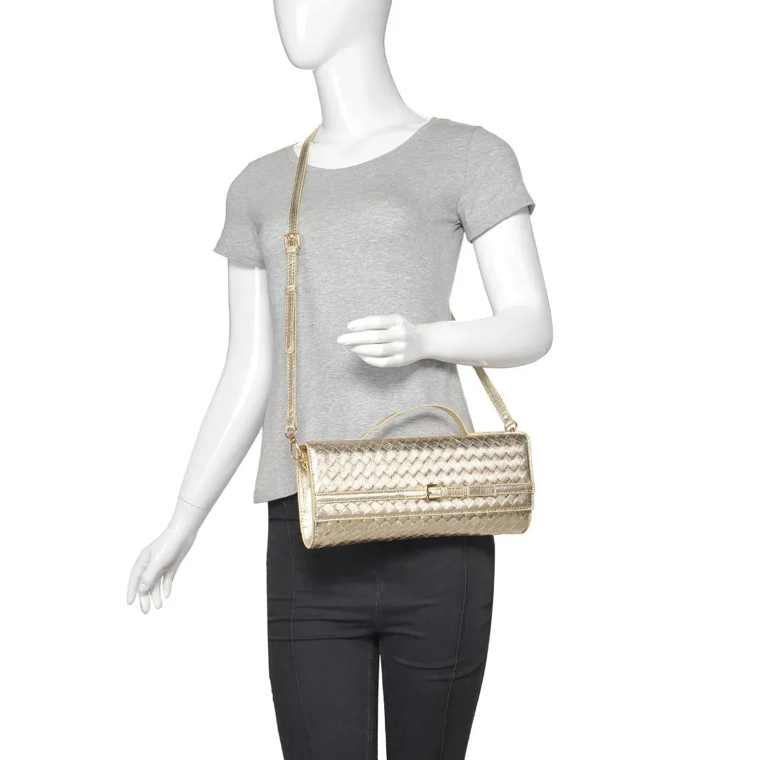 Emerson Woven Crossbody, Gold sold by Madison Boutique product image thumbnail 5