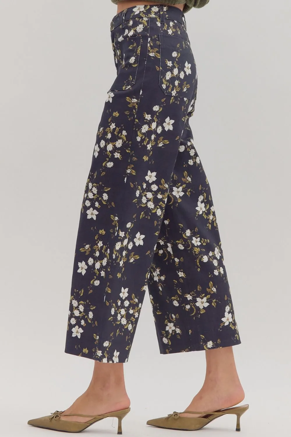 Covina Floral Wide Leg Pants sold by Madison Boutique product image thumbnail 4