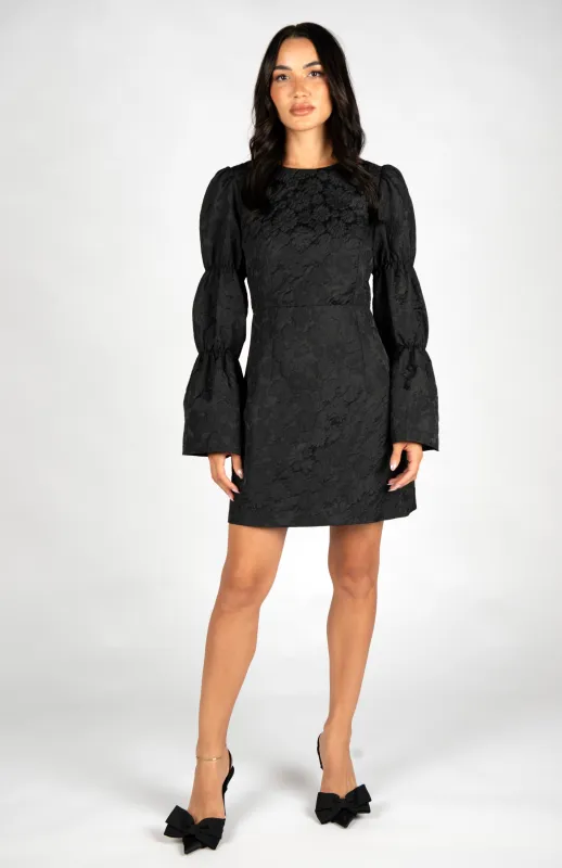 Anika Brocade Bell Sleeve Dress sold by Madison Boutique