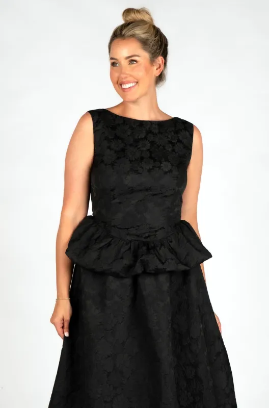 Allister Brocade Peplum Top sold by Madison Boutique