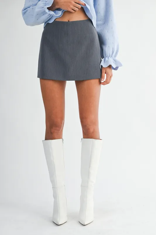 Kimora Mini Skort, Charcoal sold by Madison Boutique