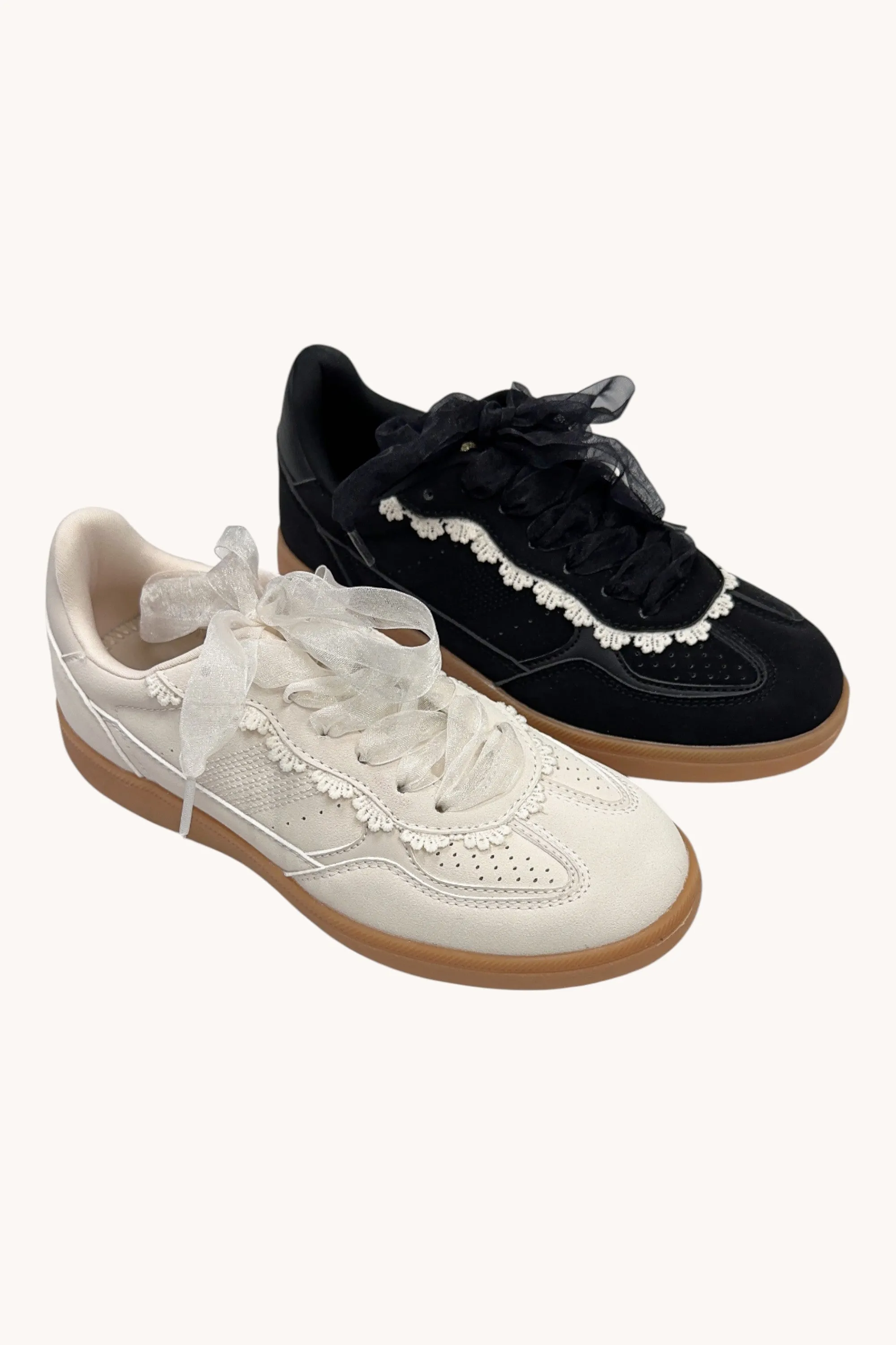 Jessa Lace Trim Sneaker sold by Madison Boutique product image thumbnail 2
