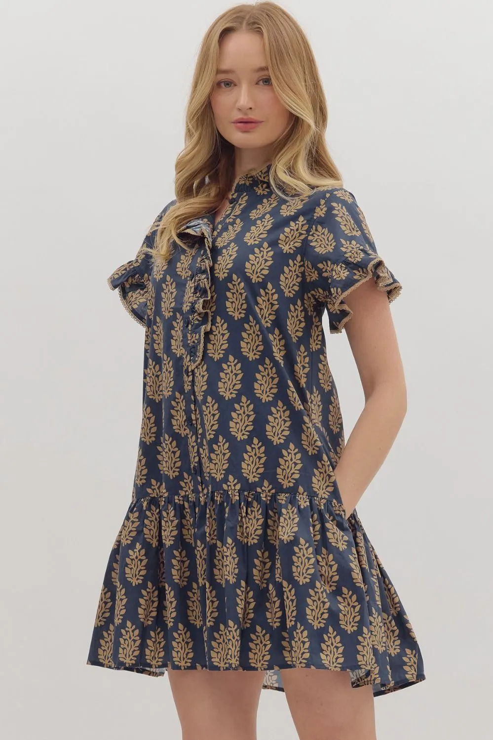 Essex Botanical Print Dress sold by Madison Boutique product image thumbnail 3