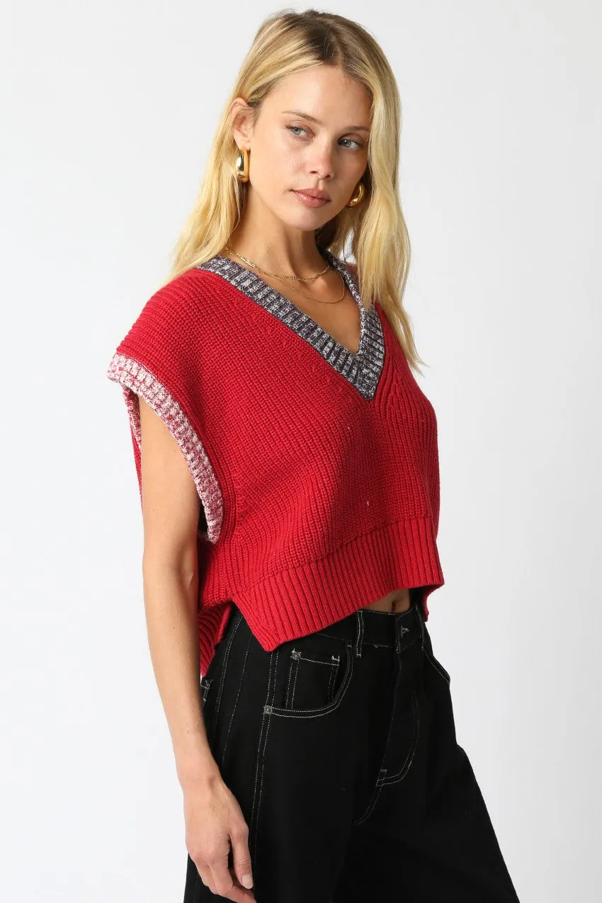 Hadley Contrasting Sweater Vest sold by Madison Boutique product image thumbnail 2
