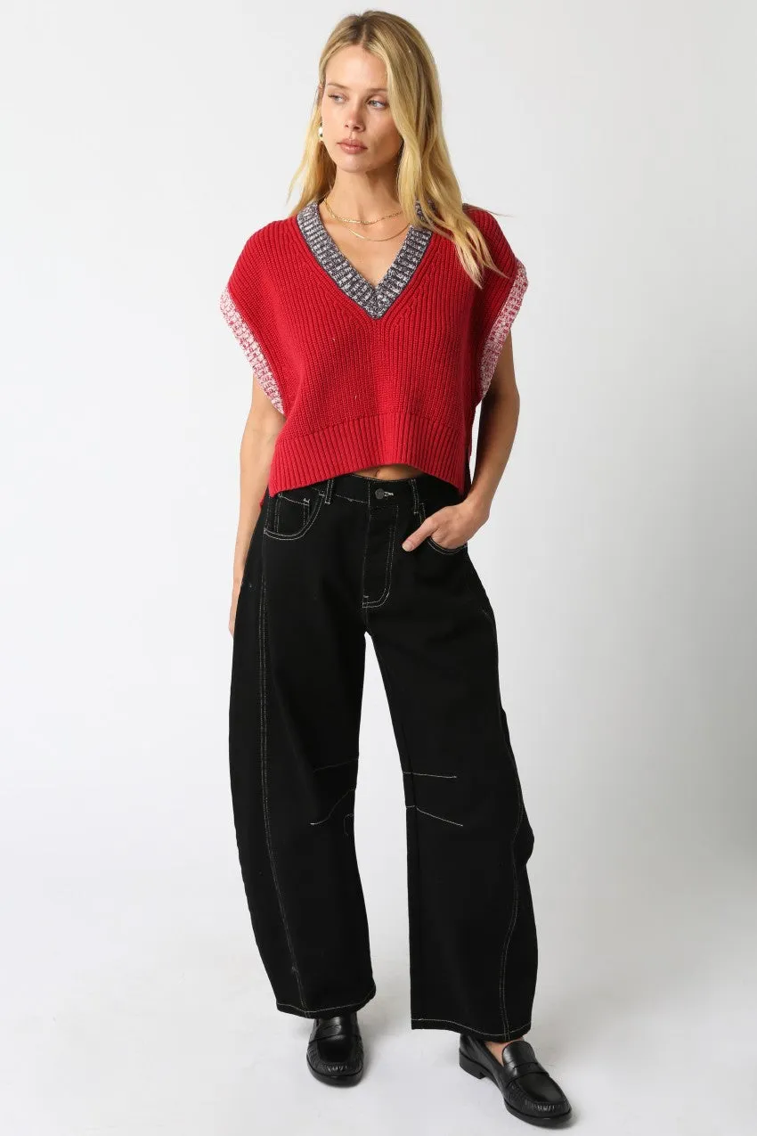 Hadley Contrasting Sweater Vest sold by Madison Boutique product image thumbnail 4