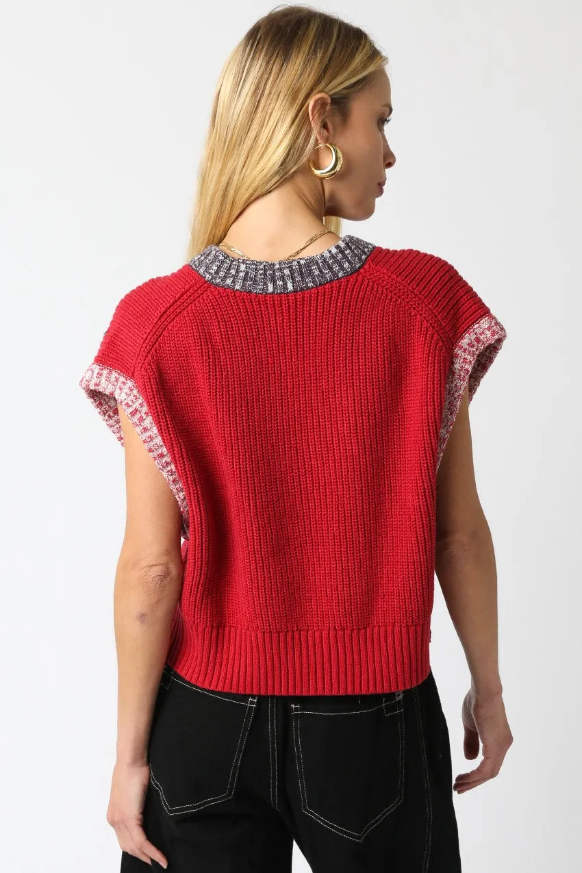 Hadley Contrasting Sweater Vest sold by Madison Boutique product image thumbnail 5