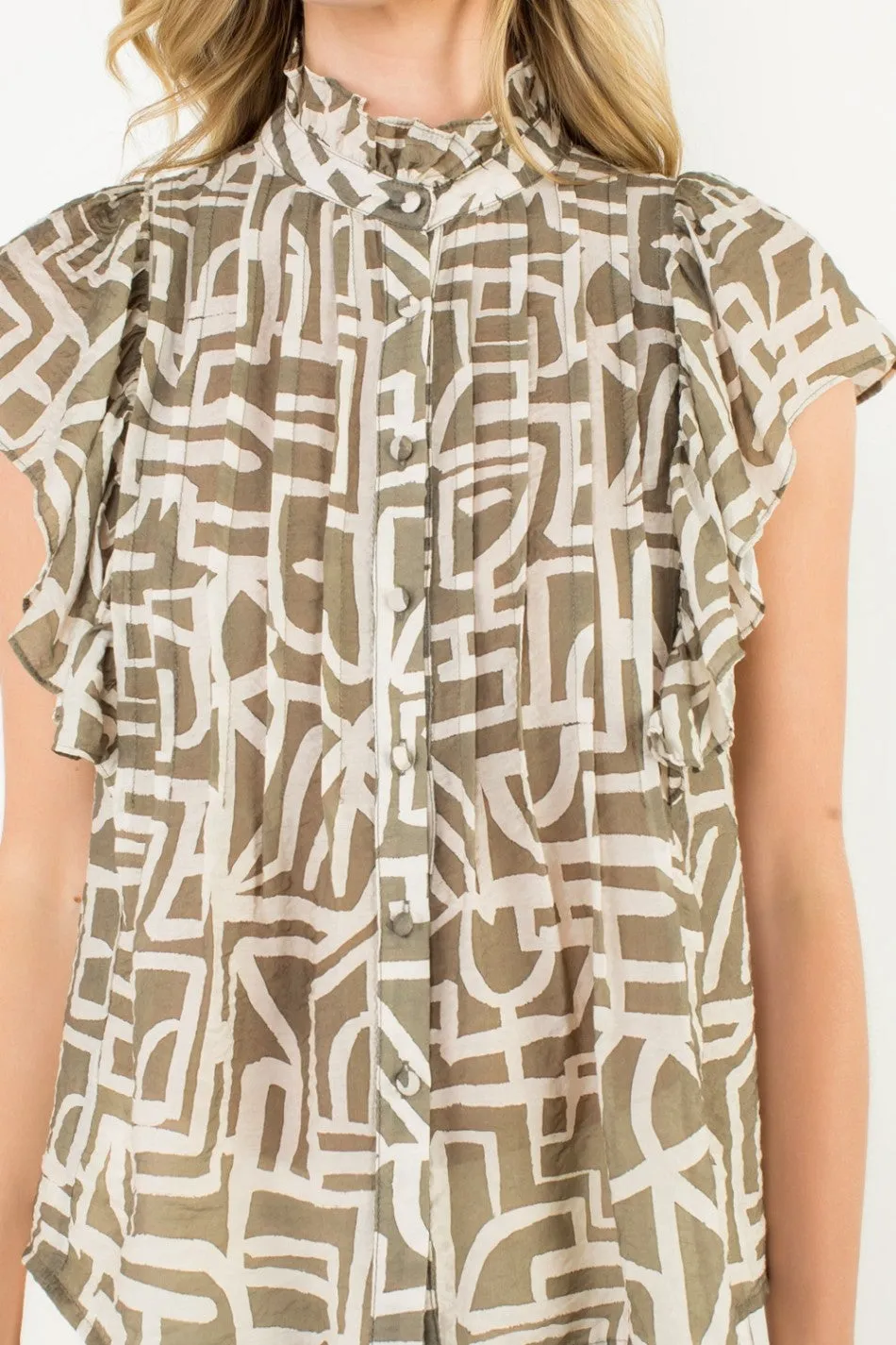 Nesha Geometric Print Blouse sold by Madison Boutique product image thumbnail 3
