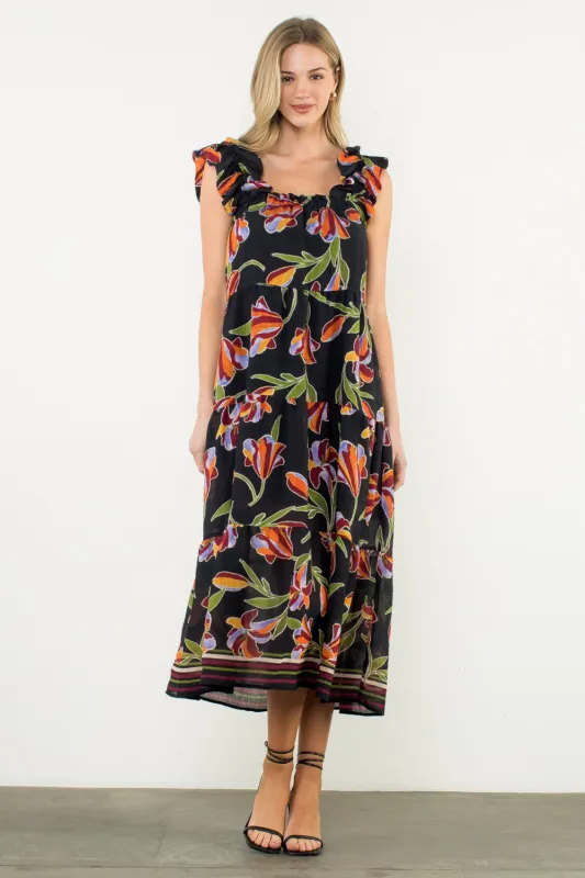 Filomena Floral Midi Dress sold by Madison Boutique