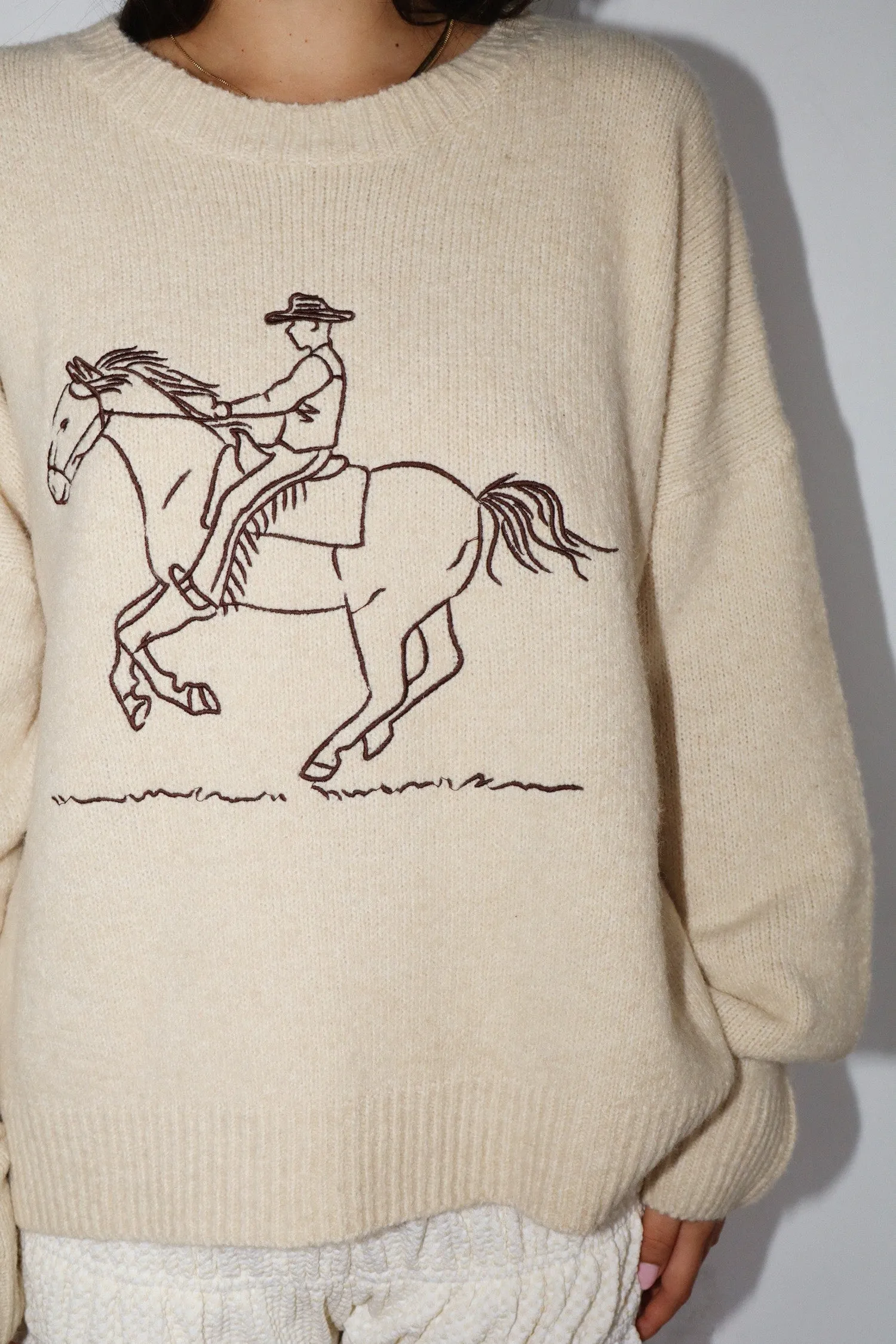 Cowboy Embroidered Sweater sold by Madison Boutique product image thumbnail 2
