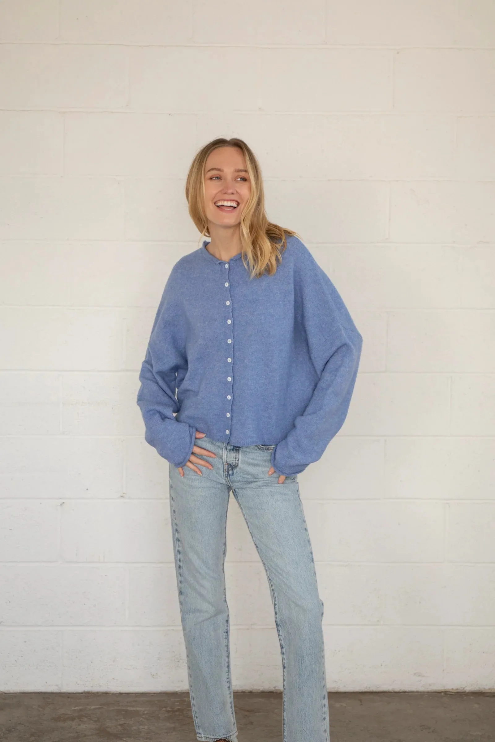 Central Park Cardigan, Dusty Blue sold by Madison Boutique product image thumbnail 4