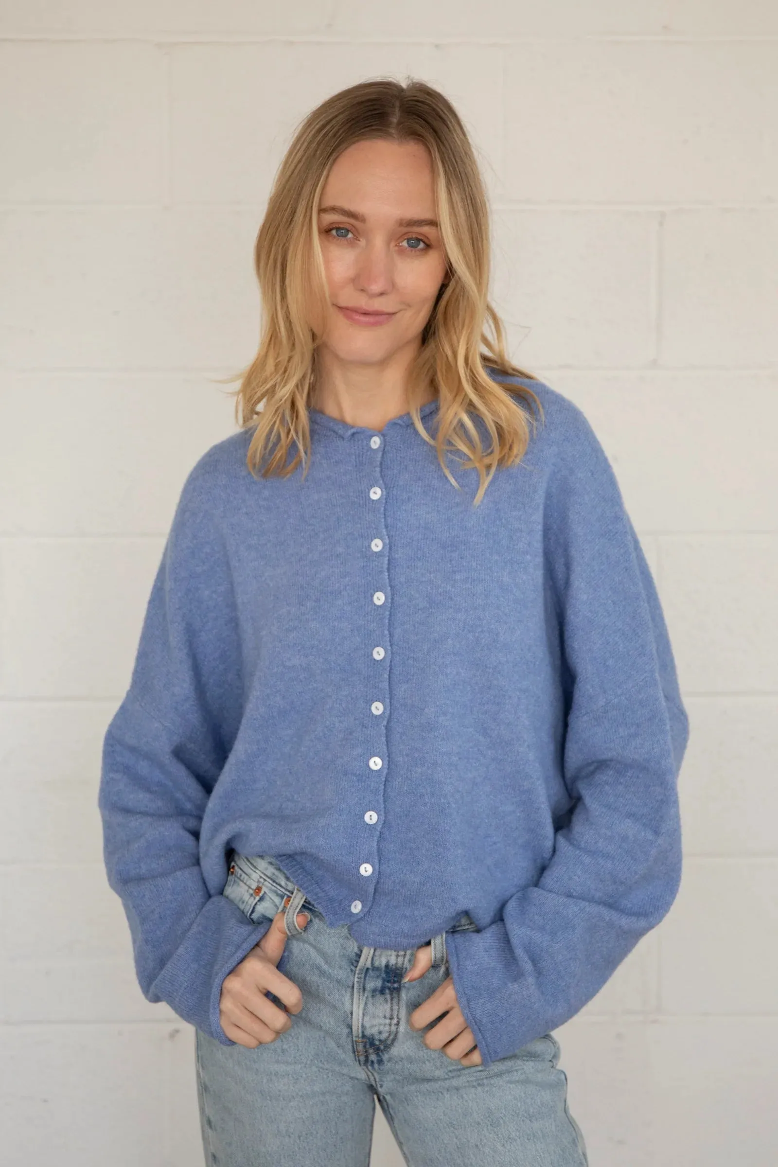 Central Park Cardigan, Dusty Blue sold by Madison Boutique product image thumbnail 3